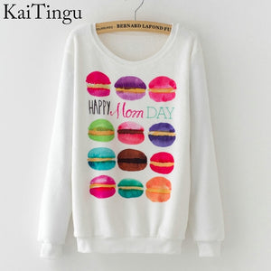 KaiTingu 2016 New Fashion Autumn Long Sleeve Flannel Women Tracksuit Hoodie Dog Print Casual Ladies Tops Pullover Sweatshirt