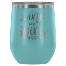 Load image into Gallery viewer, Wine is my Spirit Animal 12oz Stemless Wine Tumbler