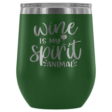 Load image into Gallery viewer, Wine is my Spirit Animal 12oz Stemless Wine Tumbler