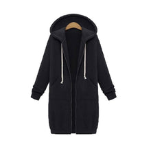 Load image into Gallery viewer, Women&#39;s Long Zip Sweatshirt Hoodie