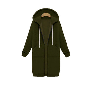 Women's Long Zip Sweatshirt Hoodie