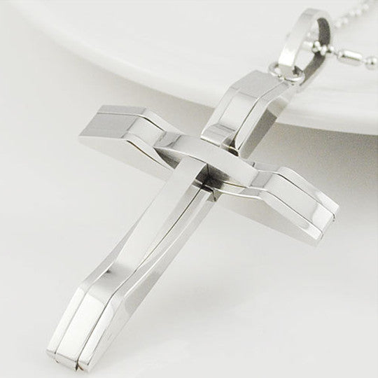 Sleek Men's Cross Pendant